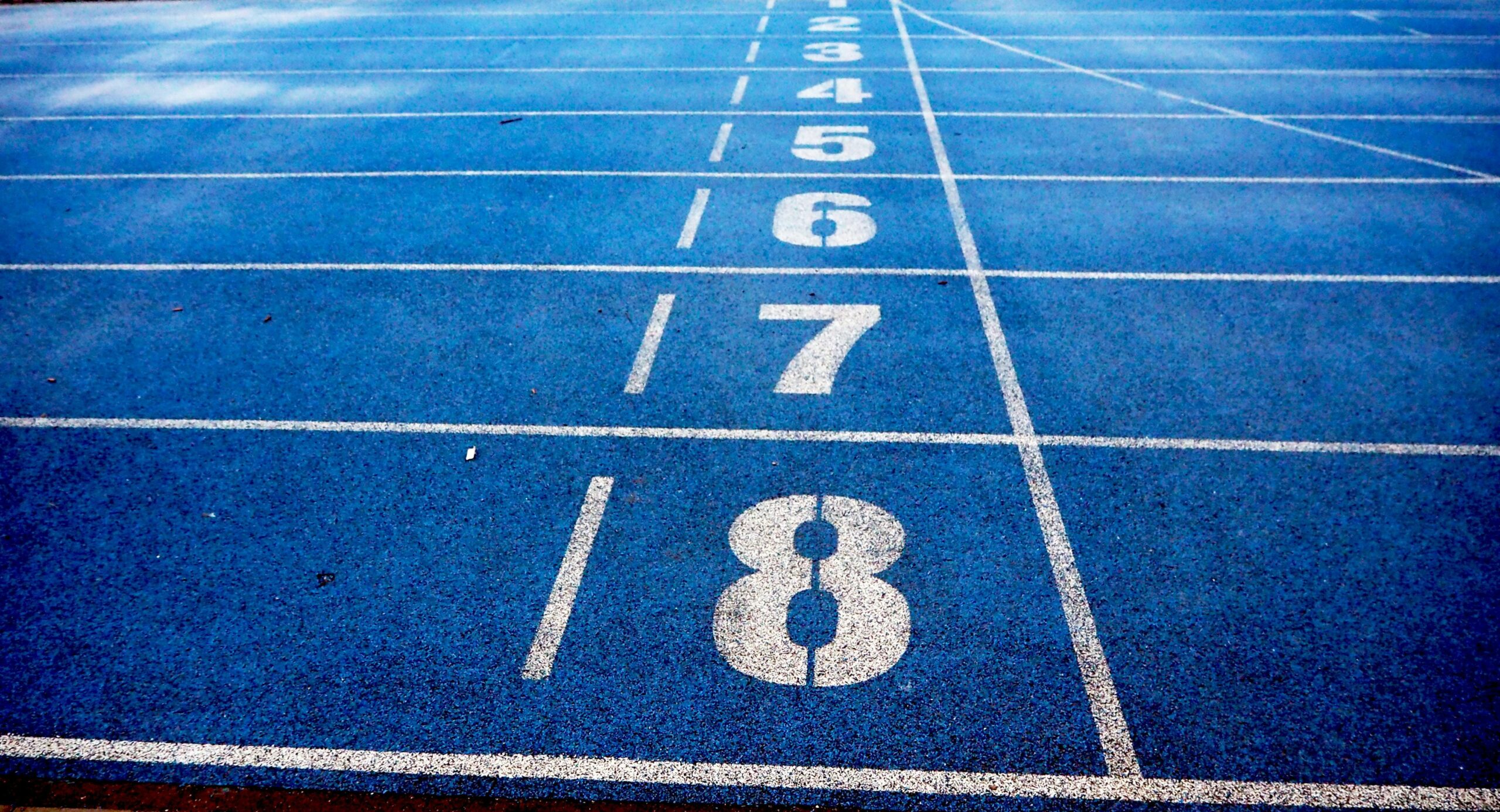 image of the track and field running lanes
